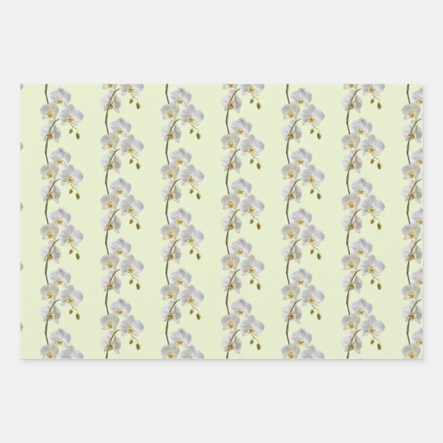 Pastel Orchid Wrapping Paper Flat Sheet Set of 3 (Front 3)