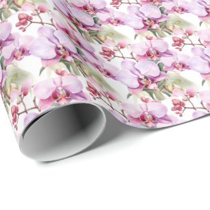 Pastel Orchids Wrapping Paper