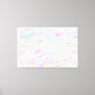 Pastel Organic Stained Glass Abstract Canvas Print