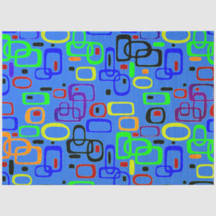 Pastel ovals, colourful geometric shapes pattern 2 tissue paper
