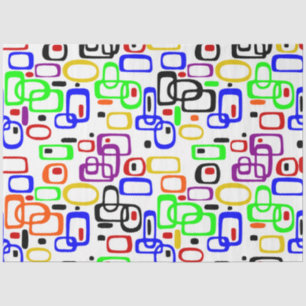 Pastel ovals, colourful geometric shapes pattern tissue paper