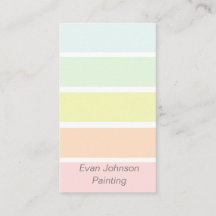 Pastel Paint Sample Business Card