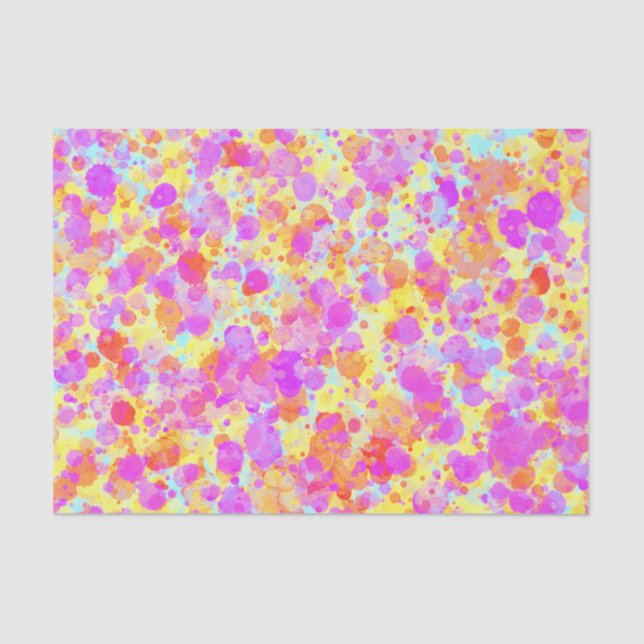 Pastel Paint Splatter Look Tissue Paper (Front)