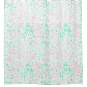 Pastel Paint Splatter Shower Curtain