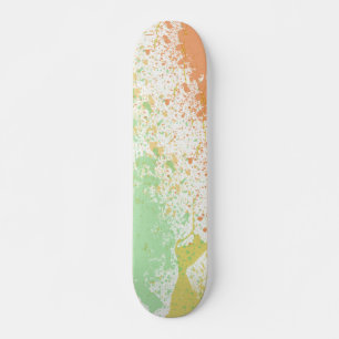 Pastel Paint Splatter Skateboard Deck