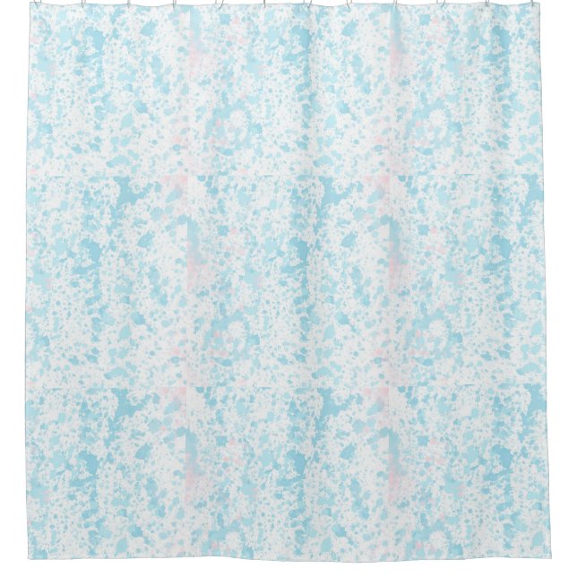 Pastel Paint Splatters Shower Curtain (Front)
