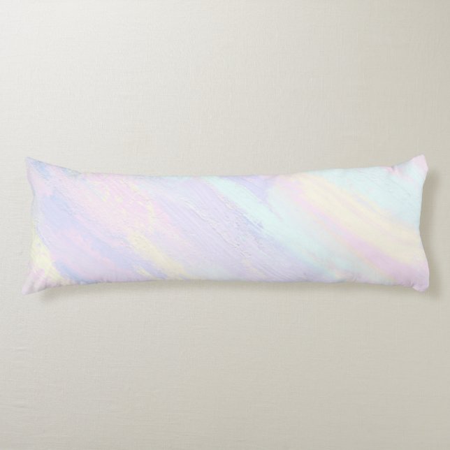 Pastel Paint Strokes Body Cushion (Front)