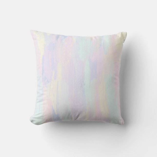 Pastel Paint Strokes Cushion (Front)