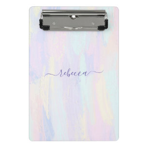 Pastel Paint Strokes Mini Clipboard