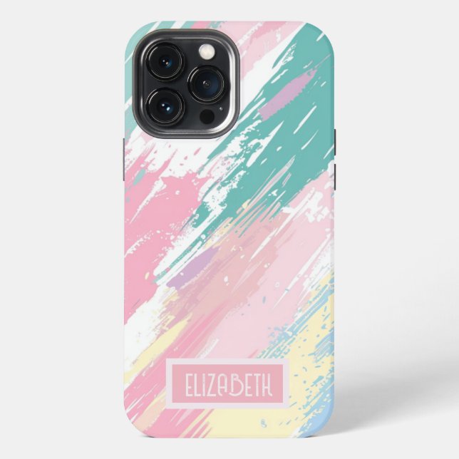 Pastel Paint Strokes Pattern iPhone / iPad case (Back)