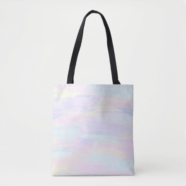 Pastel Paint Strokes Tote Bag (Front)