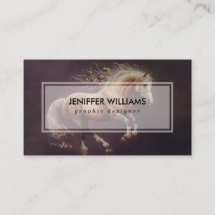 Pastel Painting Of A Running Horse                 Business Card