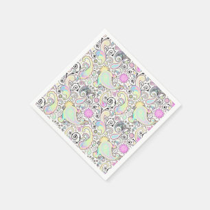 Pastel paisley napkin