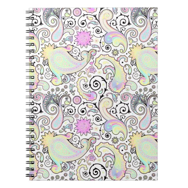 Pastel paisley notebook (Front)