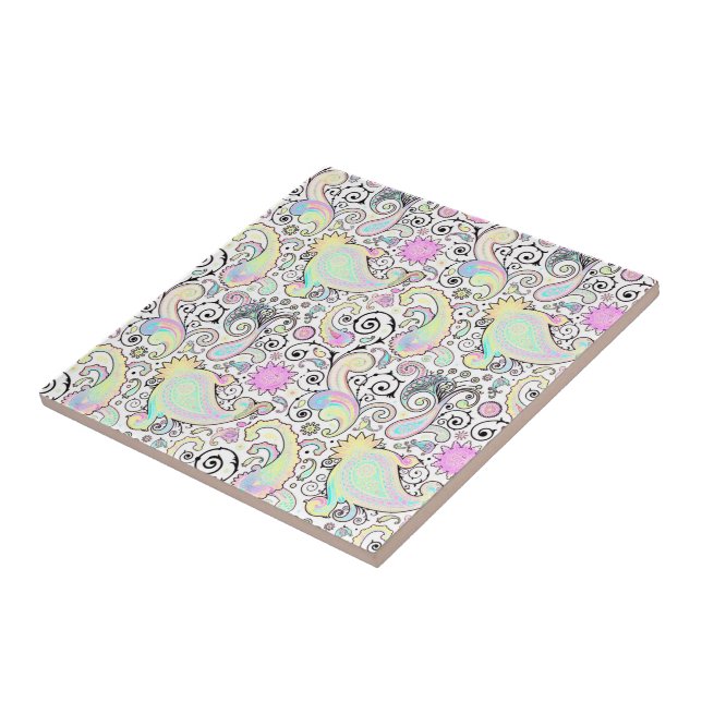 Pastel paisley tile (Side)