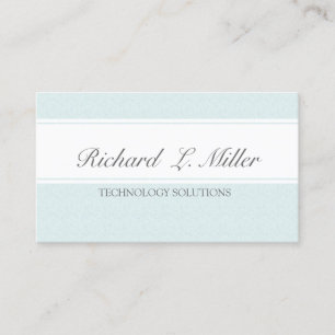 Pastel Pale Blue Simple Minimal Events Planner Business Card