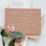 Pastel pale pink minimalist wedding party timeline invitation<br><div class="desc">Simple minimalist script wedding party timeline card in shades of pastel pale pink,  dusty blush,  cream colours. Please contact me if you need additional items.</div>