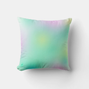Pastel Pale Turquoise Pink Abstract Art  Cushion