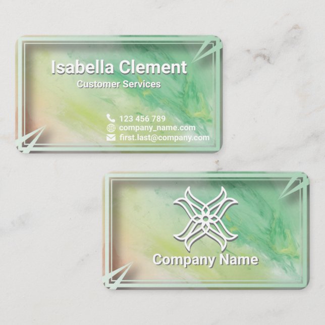 Pastel Palette Custom Cards (Front/Back)