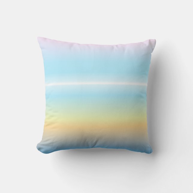 Pastel palette twilight tones ombre cushion (Front)
