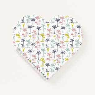 Pastel Palm Tree by the Beach Pattern Notebook
