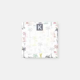 Pastel Palm Tree by the Beach Pattern Post-it Notes