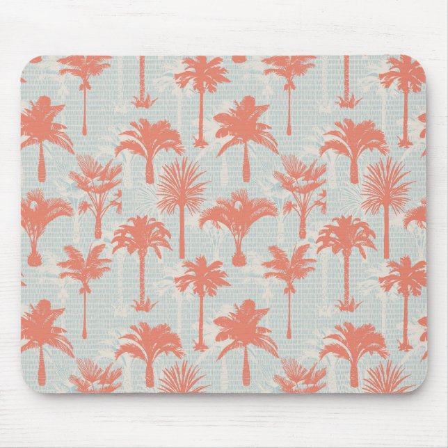 Pastel Palm Tree Pattern Mouse Mat (Front)