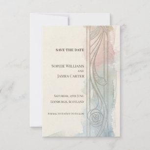 Pastel Panel Nouveau Save The Date