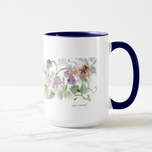 Pastel Pansies - Mug (Right)