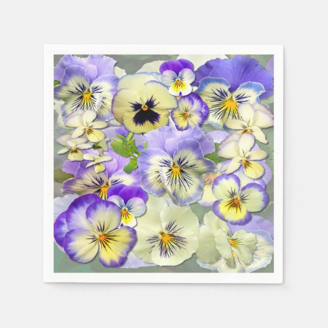 Pastel Pansies Napkin (Front)
