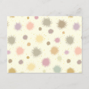 Pastel Party Pollen - seamless pattern. Postcard