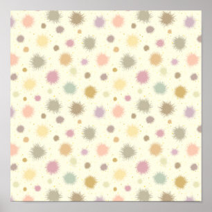 Pastel Party Pollen - seamless pattern. Poster