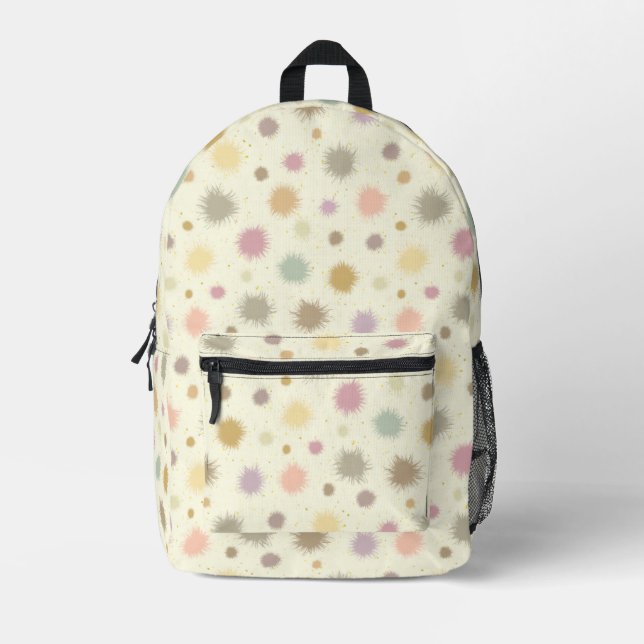 Pastel Party Pollen - seamless pattern.  Printed Backpack (Front)