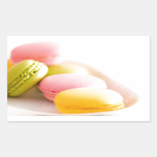 Pastel Pastry Chef French Macaron Rectangular Sticker