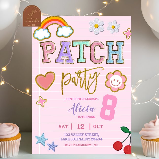Pastel Patch Party Birthday Invitation (Creator Uploaded)
