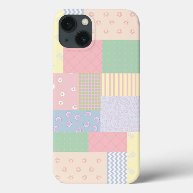 Pastel Patchwork Case-Mate iPhone Case (Back)