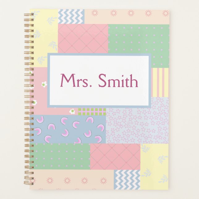 Pastel Patchwork Planner (Front)