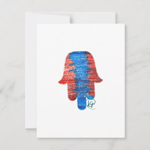 Pastel Patriotic Hamsa Art RSVP Card