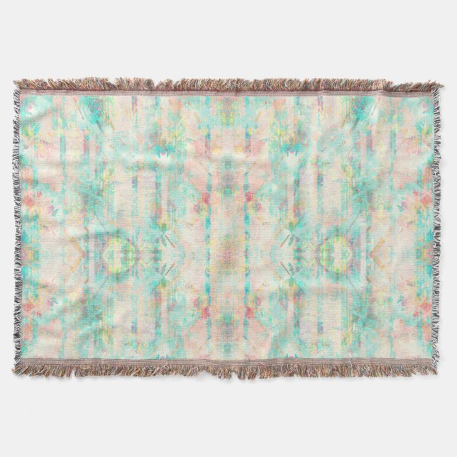 Pastel Pattern Throw Blanket (Front)