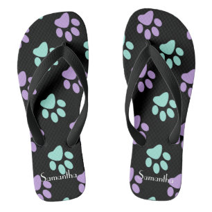 Pastel Paws Flip Flops