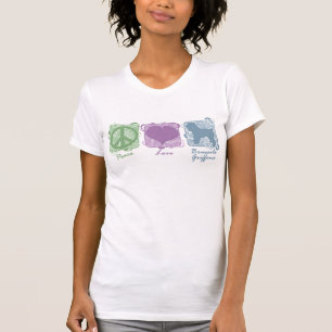 Pastel Peace, Love, and Brussels Griffons T-Shirt