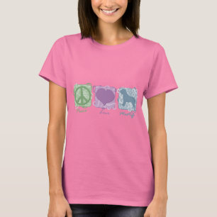 Pastel Peace, Love, and Mastiffs T-Shirt