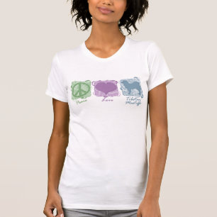 Pastel Peace, Love, and Tibetan Mastiffs T-Shirt