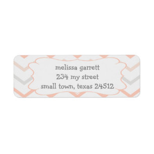 Pastel Peach and Grey Zig Zag