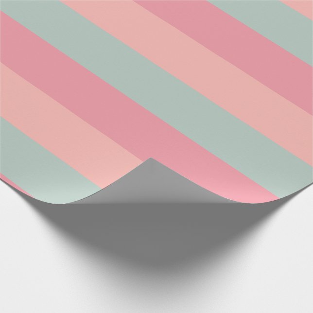 Pastel Peach And Teal Colour Tones Cute Template Wrapping Paper (Corner)