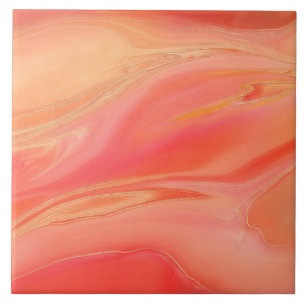 Pastel peach pink abstract tile