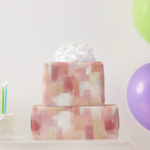 Pastel Peach Pink Soft Blend Abstract Pattern Wrapping Paper