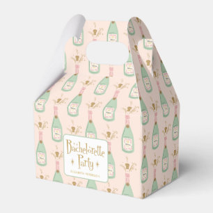 Pastel Peachy Bachelorette Party Sparkle Favour Box