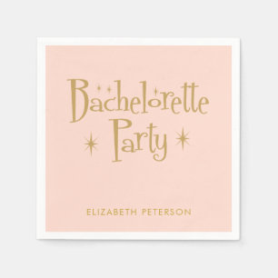 Pastel Peachy Retro Bachelorette Napkin