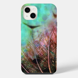 Pastel Peacock Feathers iPhone 14 Plus Case